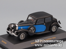 Автоминиатюра модели - BUGATTI Type 57 Galibier (1935), black / blue IXO