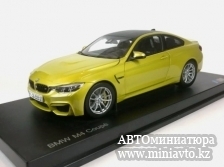 Автоминиатюра модели - BMW M4 F82 2015 желтый металик 1:18 Paragon Models