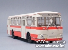 Автоминиатюра модели - Автобус городской ЛИАЗ-677 бело/красный ClassicBus