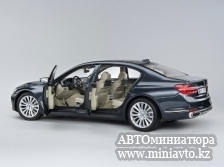 Автоминиатюра модели - BMW 750LI long   version 2015 darkgrey-metallic  1:18 I-Scale 