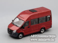 Автоминиатюра модели - ГАЗель Next A65R22 пассажирская, темно-красный Наш Автопром