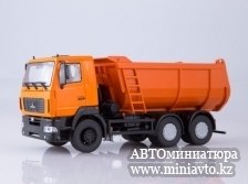 Автоминиатюра модели - МАЗ-6501 самосвал, U-образный кузов (оранжевый) Автоистория 