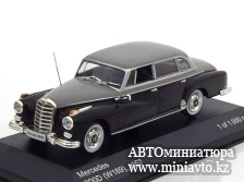 Автоминиатюра модели - Mercedes 300D W189 1957 black/lightgrey White Box 