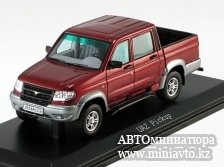 Автоминиатюра модели - УАЗ-3163 "Патриот" Пикап 4x4, красный 2009 DIP Models